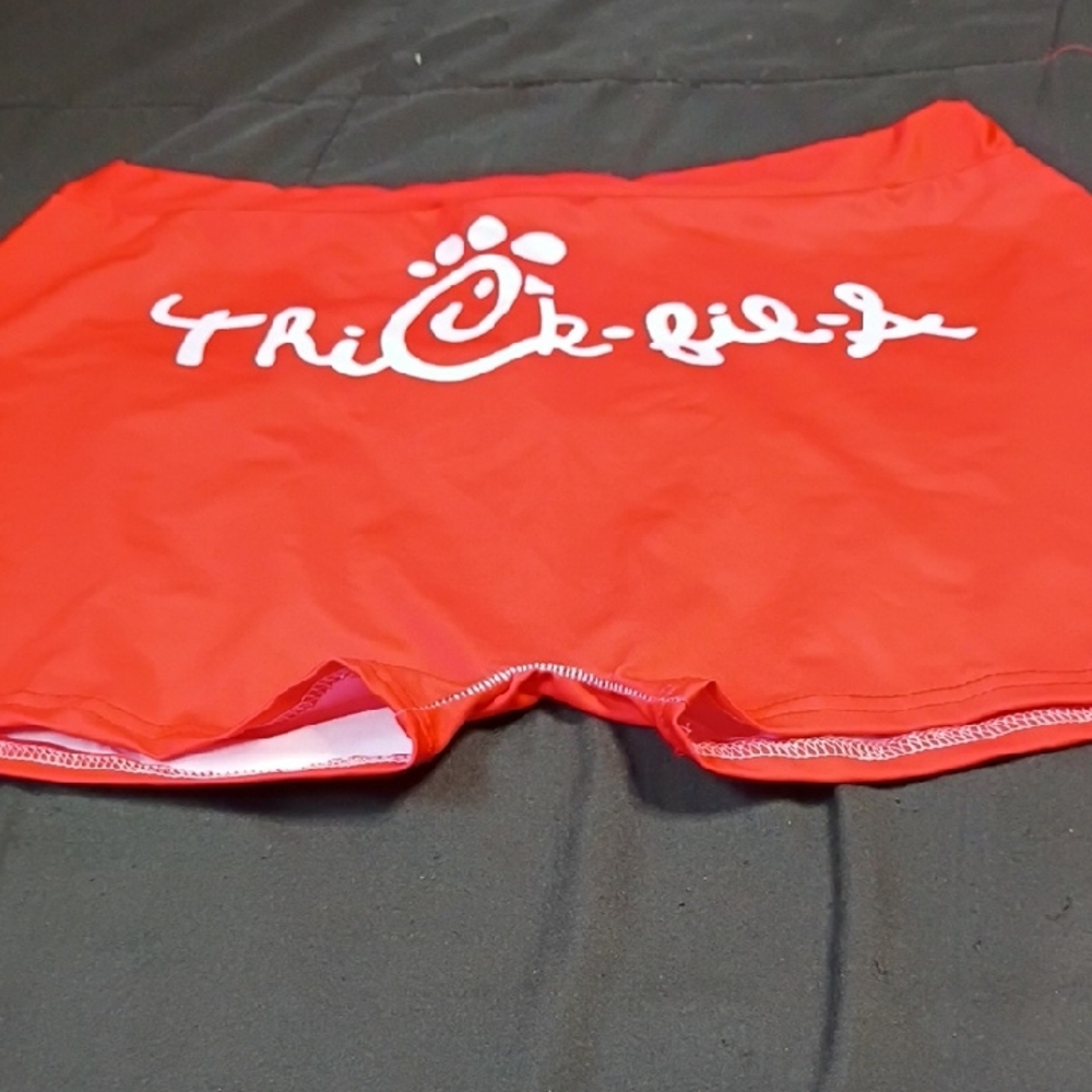 Red Shorts with White Logo
